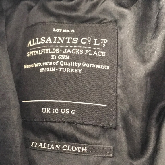 All Saints Italian Satin Down Filled Puffer Jacket - Picture 3 of 5
